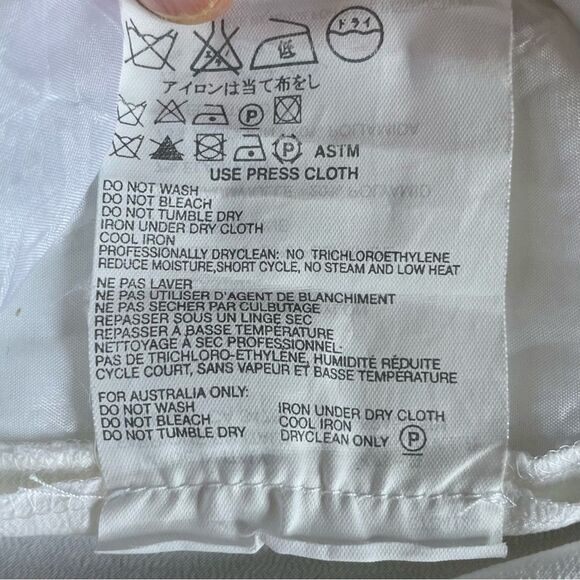 Prada Italy Ivory Cotton Elastane Blend Tab Capri Pants Quiet Luxury IT 38 US 4 - Picture 12 of 14